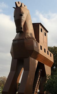 Replica of the Trojan Horse in Troy, Turkey