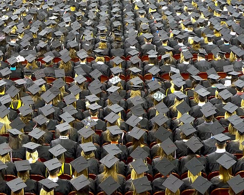 caps and gowns as far as the eye can see photo